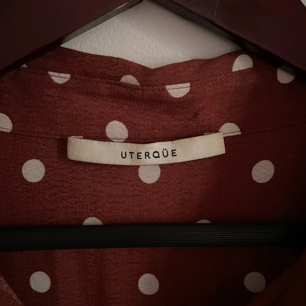 NWOT: Uterqüe Brown Midi-Dress with Polkadots - Picture 7 of 12